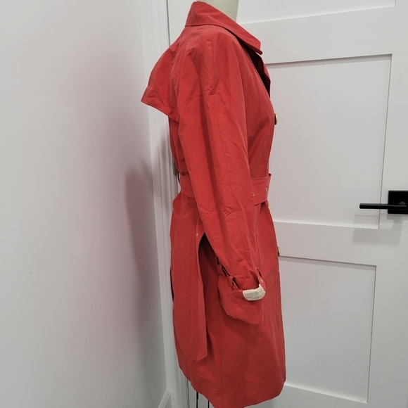 NWOT Isaac Mizrahi Live Red Rain Coat Size XS - Picture 3 of 15